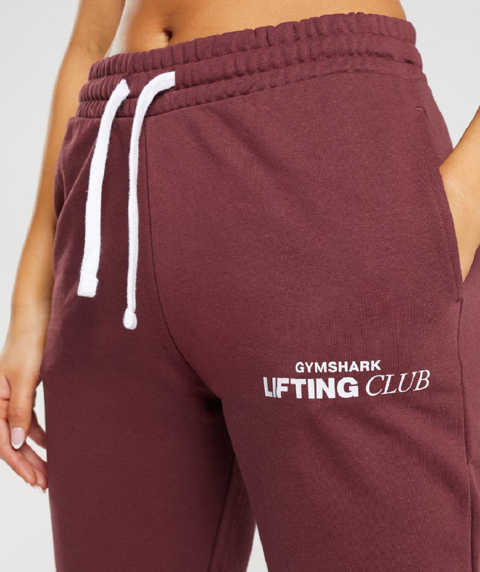 Pantalones Jogger Gymshark Social Club Mujer Rosas Marrones | CO 2619ILH